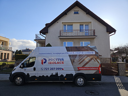 Izolace stropu zděného rodinného domu v Lázních Bělohrad